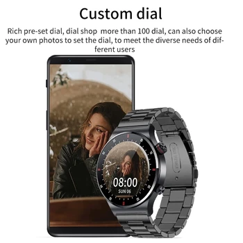LIGE ECG+PPG Bluetooth Call Smart Watch Men 2022 Sports Bracelet NFC Waterproof Custom Watch Face Men SmartWatch For IOS Android 5