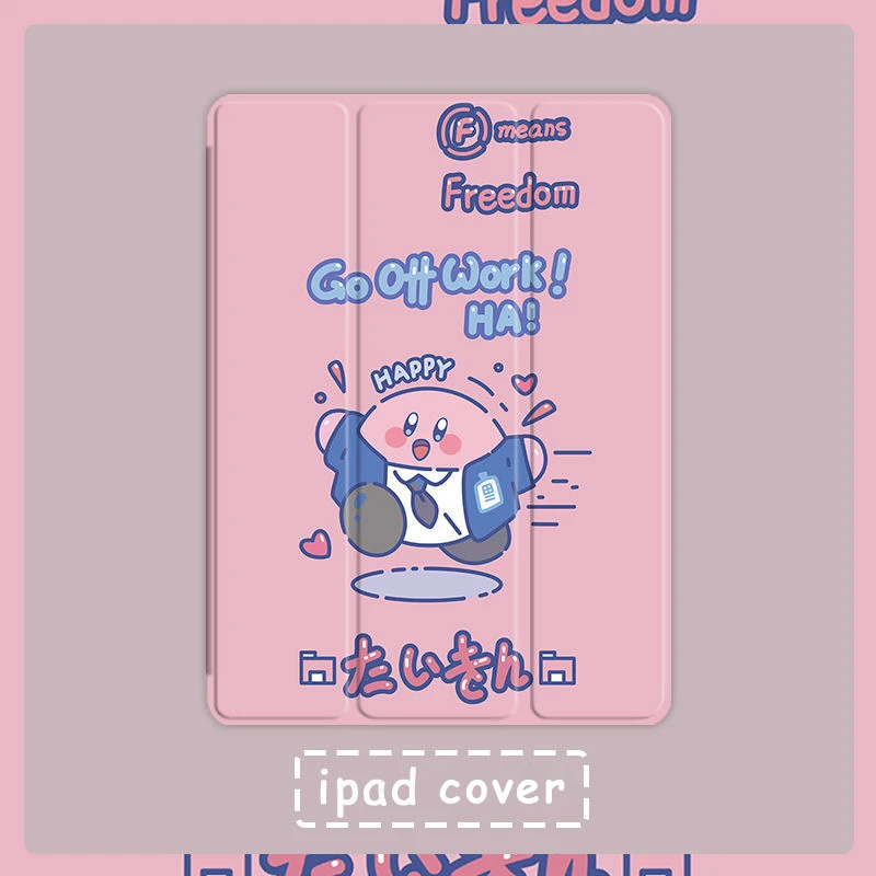 

Cartoon Cute Star Kirby Protective Cover for iPad 10.2 for iPad Mini 1 2 3 Case for 2018 iPad Air 1 2 9.7 Tablet Soft Funda