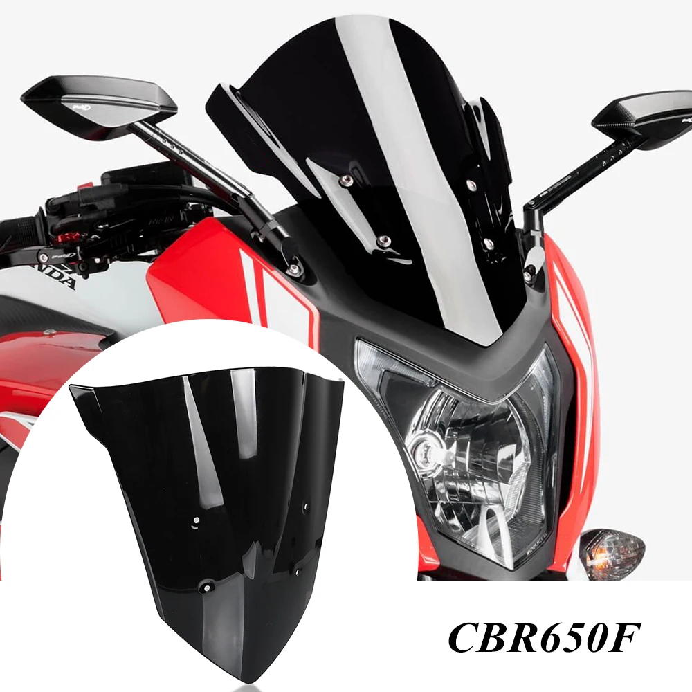 For HONDA CBR650F CBR 650F CBR 650 F 2014 2015 2016 2017 Motorcycle Windshield Windscreen Wind Shield Screen Deflector Protector