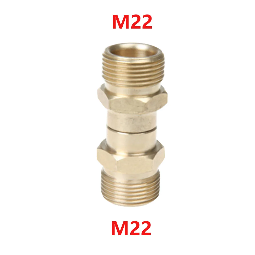 Brass High Pressure Washer Swivel Joint Connector Hose Fitting M22 Thread 360 Degree Rotation Sprayer