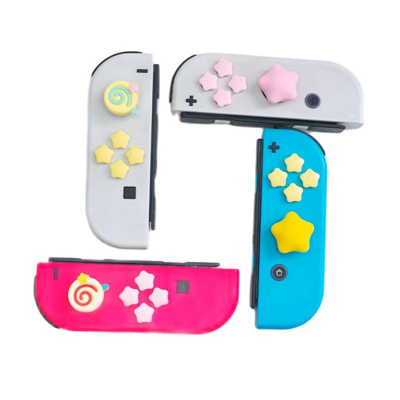 

Star ABXY Key Sticker DIY Button Joystick Thumb Stick Grip Cap Cover For Nintendo Switch Oled NS Joy-con Controller Skin Case