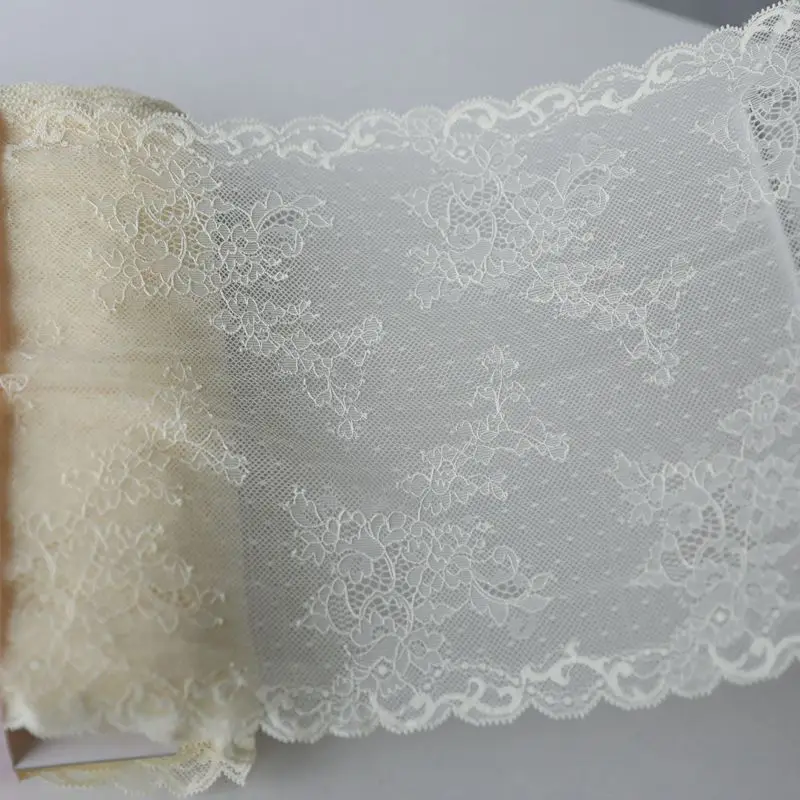 24 см в ширину, 2 метра в партии, желтое небольшое эластичное нижнее белье, кружевной аксессуар «сделай сам» X1203