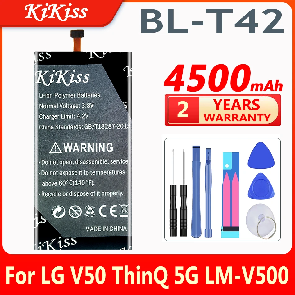 

4500mAh BL-T42 Battery For LG V50 ThinQ 5G V50ThinQ BL T42 LM-V500 V500N V500EM v500xm Mobile Phone Bateria + free tools