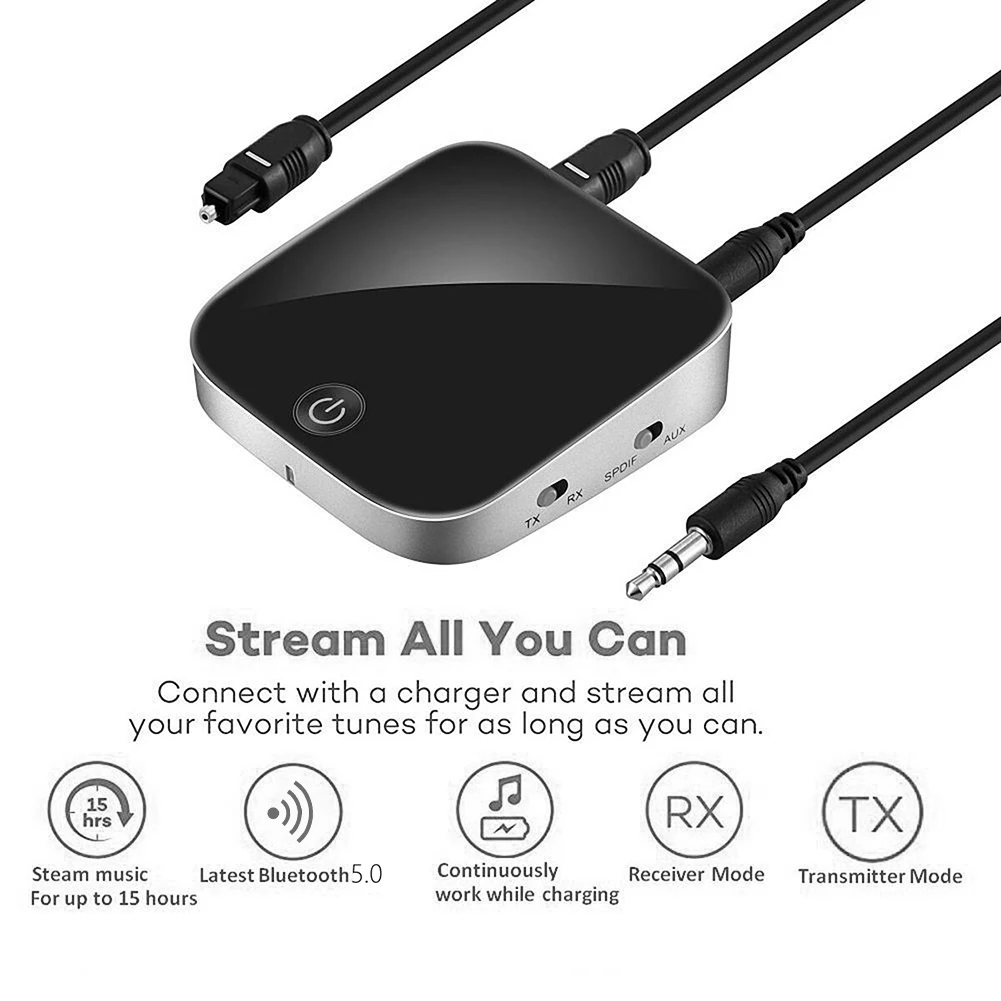 

Адаптер приемника аудиопередатчика с интерфейсом AUX для телефона 2 в 1 Bluetooth-совместимый передатчик приемника