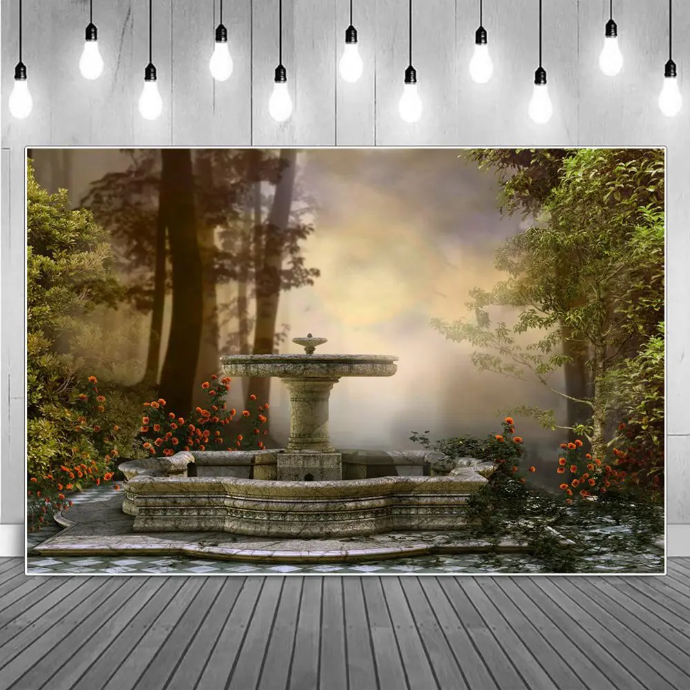 Фоны для фотосъемки с изображением сказочного леса заклинания мраморного