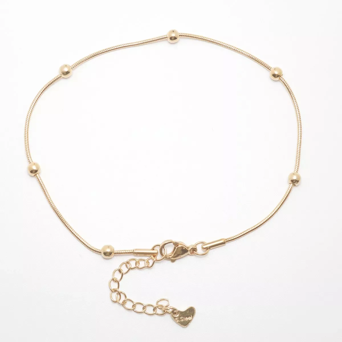 

304 Stainless Steel Anklet For Women Gold Color Round Chain Anklet Leg Bracelets on the leg Jewelry Women Accessories, 1 Piece