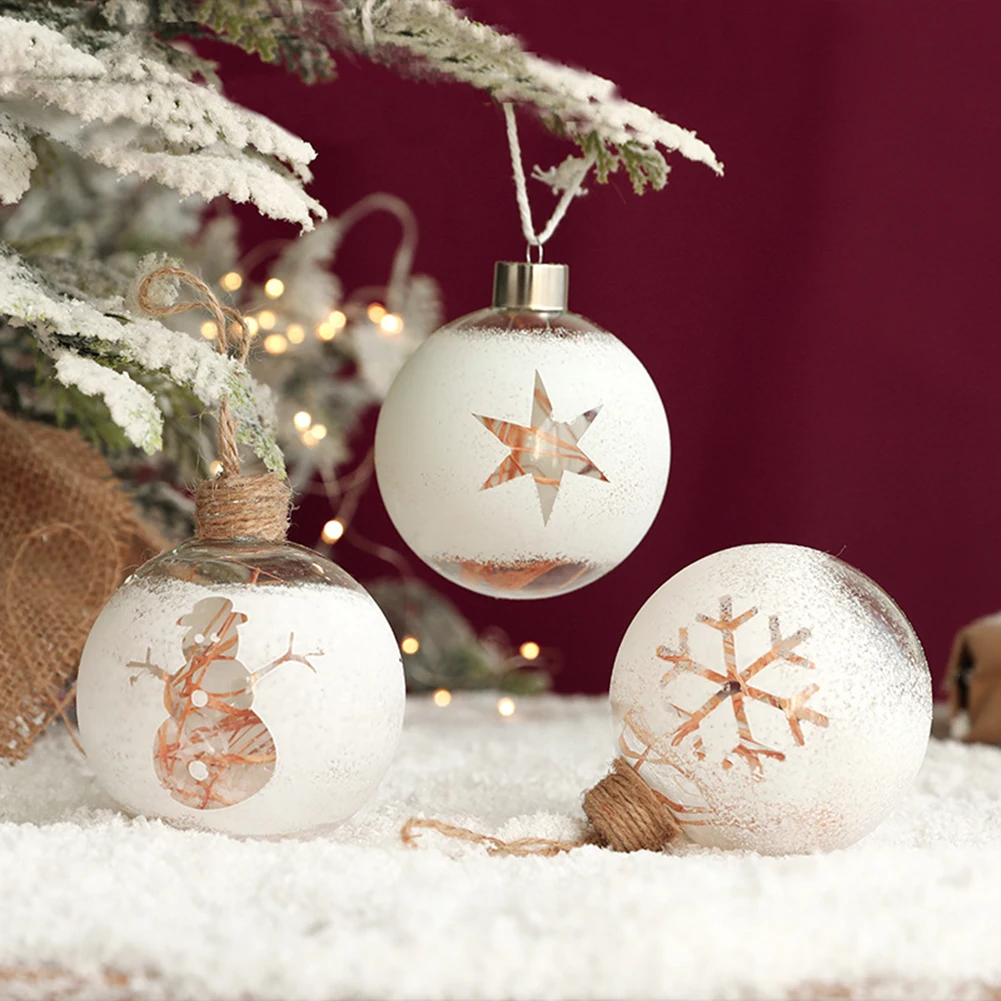 

1pc Christmas Ball Ornaments Xmas Tree Landscape Ball Hanging For Holiday Wedding Party Navidad Gifts New Year 2024 Noel Gift