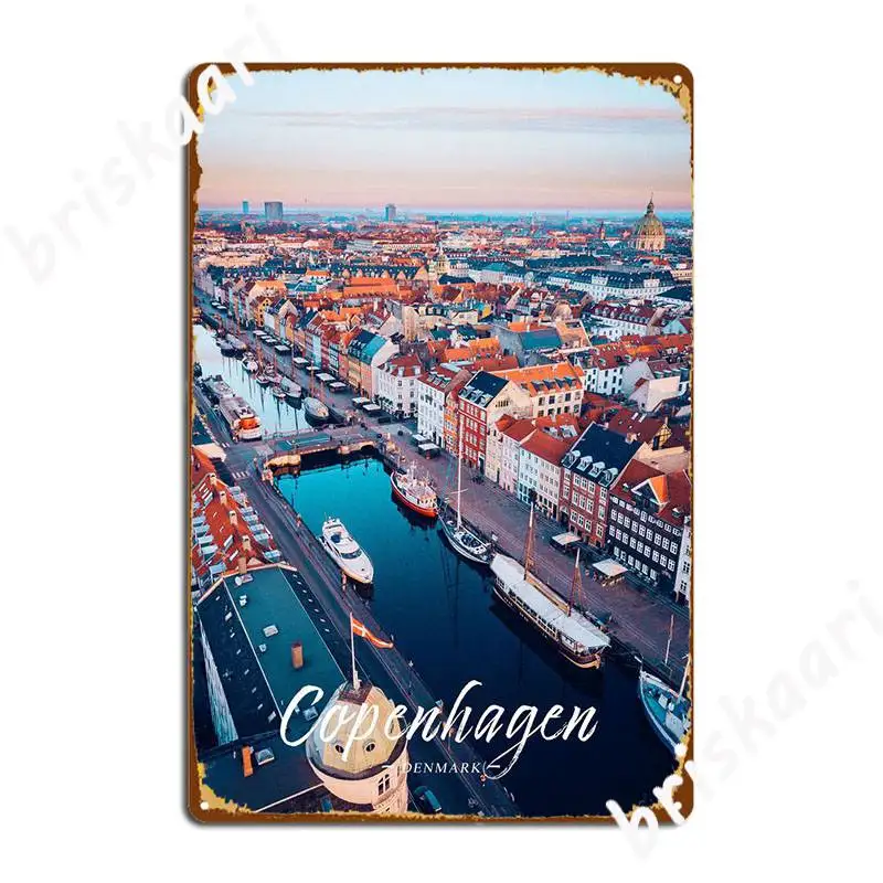 Копенгагенская металлическая вывеска клубный бар дизайнерская Настенная роспись оловянные вывески плакаты