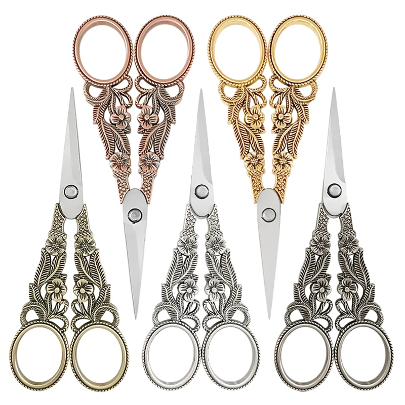 Vintage Scissors Embroidery Scissors Needlework Scissors Sewing Scissor For Fabric Cloth Cutting DIY Crafts Tools Tailor Shears images - 6