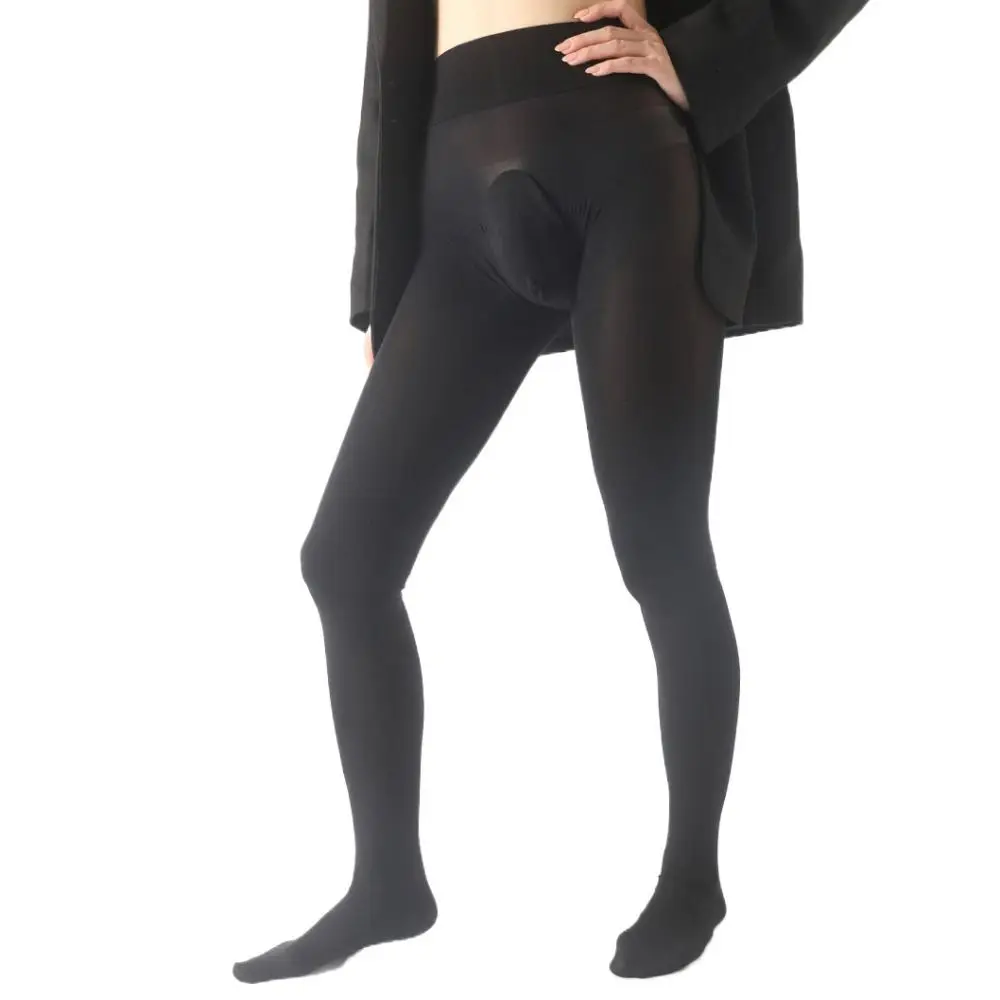 Повседневные однотонные мужские эластичные колготки высокоэластичные теплые