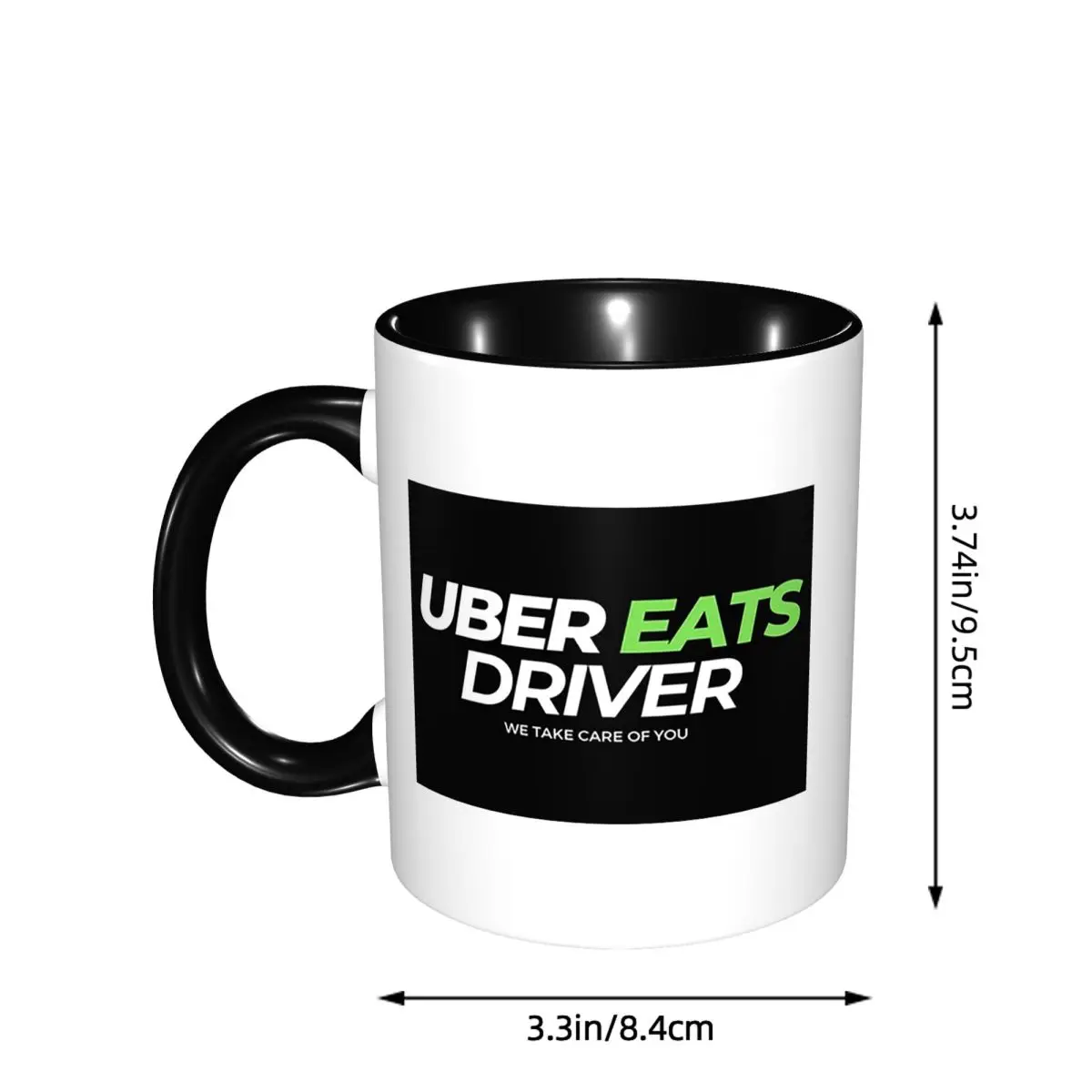 Фото Кружка для курьера Uber Eats с логотипом, забавная керамическая кружка для кофе, чая, молока, подарок для друзей №3