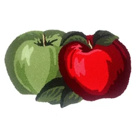 red and green two apple carpet fruit shaped floor mat restaurant supplies 80x45