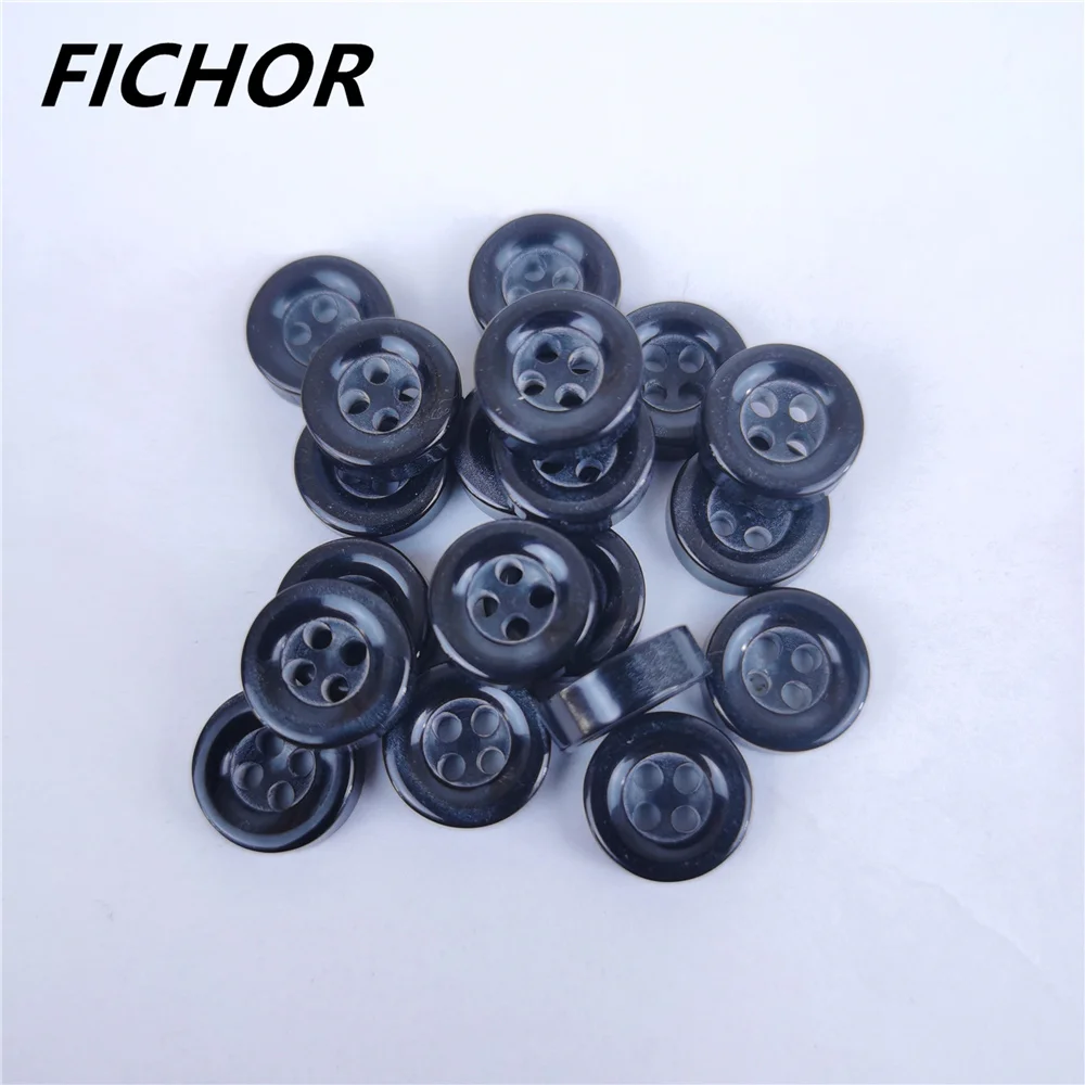 

30/50pcs 11mm 4 Holes Black Buttons Handmade Decorative Button for Apparel DIY Sewing Accessories Plastic Buttons