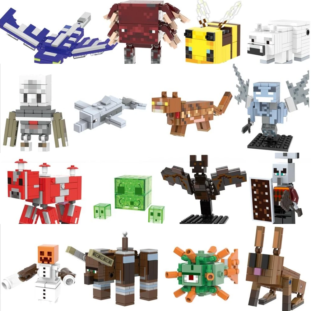 

16PCS/SET Gameplay Redstone Vex Fox Blocks Figure X0298 X0301