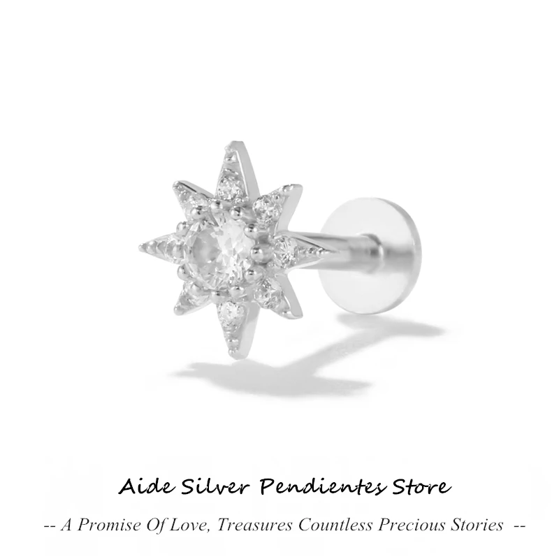 

Женские серьги-гвоздики из серебра 925 пробы с короной и звездой