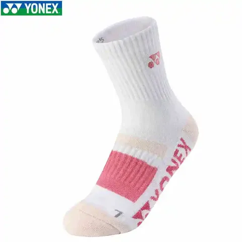YONEX 2024, новые профессиональные носки для бадминтона, прочные нескользящие дышащие носки-полотенца с толстой подошвой, мужские и женские носки средней длины