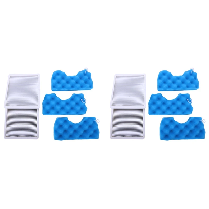 

4X Vacuum Cleaner Dust Filter Hepa Filter + 6Xset Of Filter Cotton For Samsung Sc4300 Sc4470 White Vc-B710W