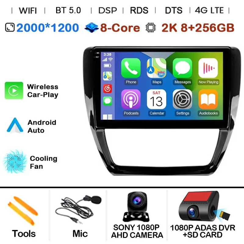 

Мультимедийная магнитола для Volkswagen Jetta 6 2011-2018, Android 14, 10 дюймов, GPS-навигация, Bluetooth-экран