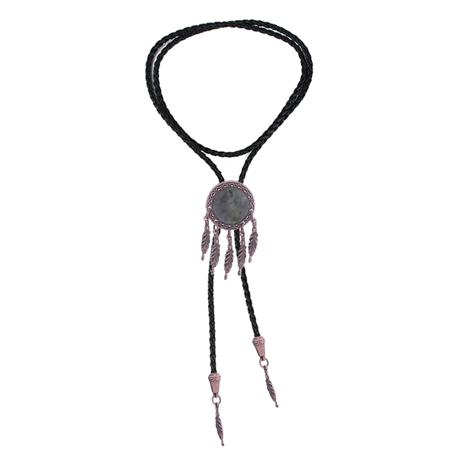 

Western Cowboy Retro Bolo Tie PU Leather Rope Western Necktie Shirt Collar Neck Ties for Men Women Cosplay Party Accessories