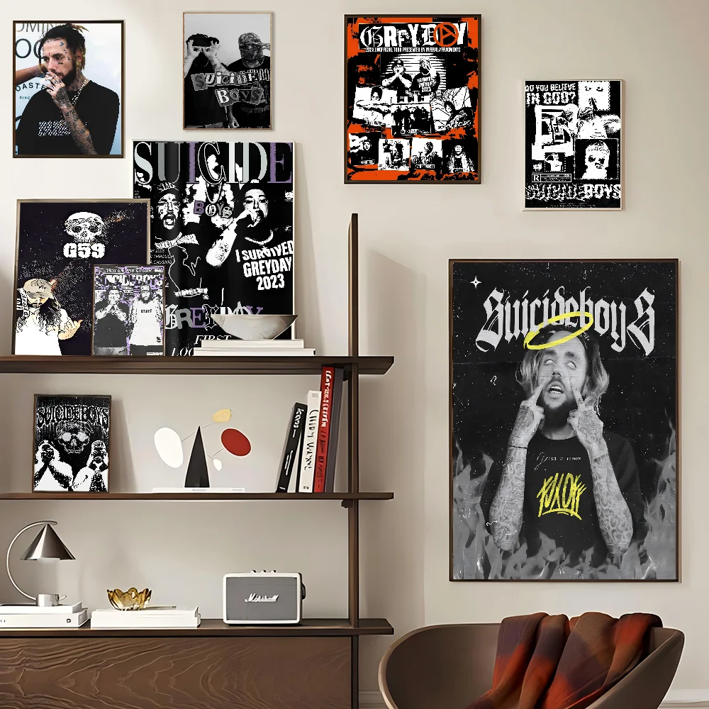 Singer S-Suicideboy Whitepaper Poster HD Quality Wall Art Painting Study Room Decor
