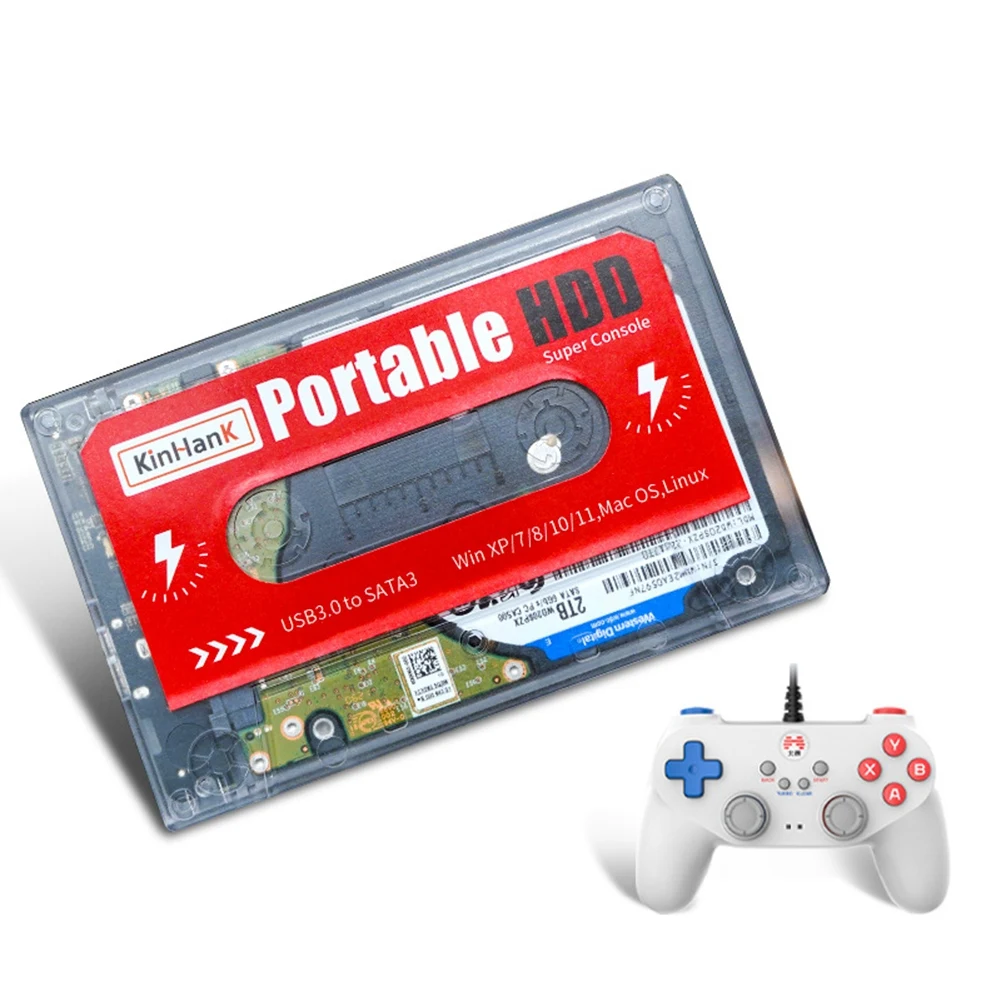 

2 ТБ HDD 2,5 Внешний игровой жесткий диск 63000 + игры с игровой ручкой для Wii/DC/PC/Laptop/Super Console X PC (B)
