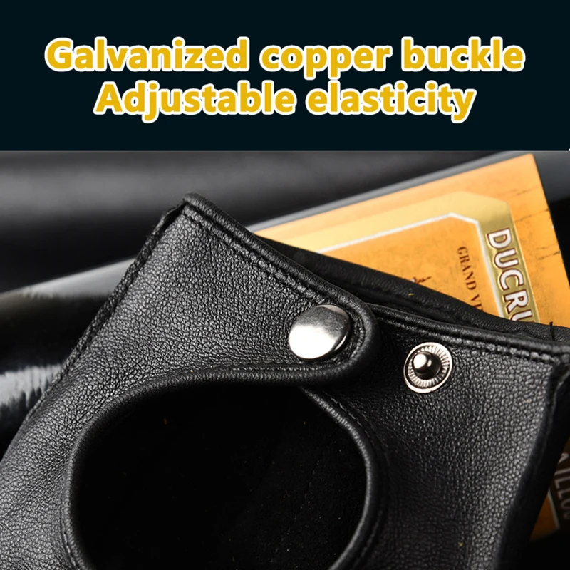 Перчатки без пальцев мужские митенки из козьей кожи для вождения фитнеса