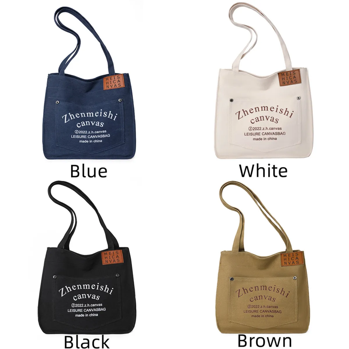 Women's Fashion Canvas Shoulder Bags Light Commute Shopper Ladies Handbag Travel Versatile Large-capacity Female Casual Tote Bag