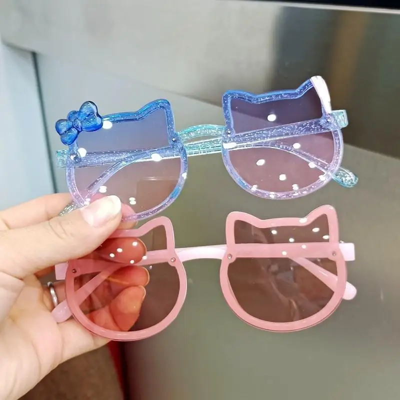 

Hello Kitty Kids Sunglasses Cartoon Super Cute Silicone Sunglasses Ultraviolet Proof Glasses Kawaii Children Outgoing Items Gift
