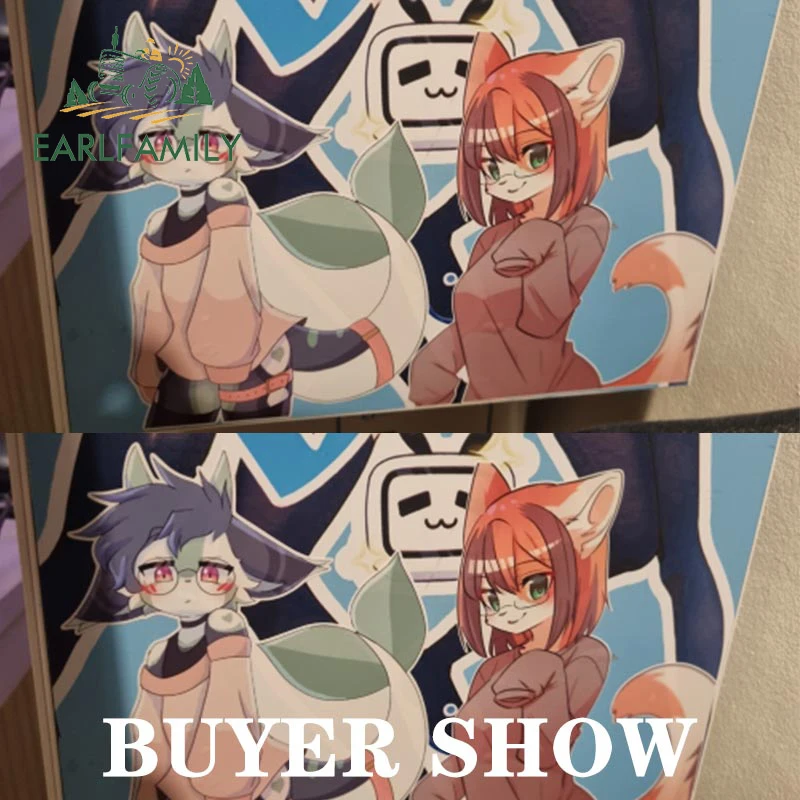 EARLFAMILY 13cm x 11cm for Furry Cute Personality Car Stickers Vinyl Wrap Decals Occlusion Scratch Bumper Windows Decoration - купить по