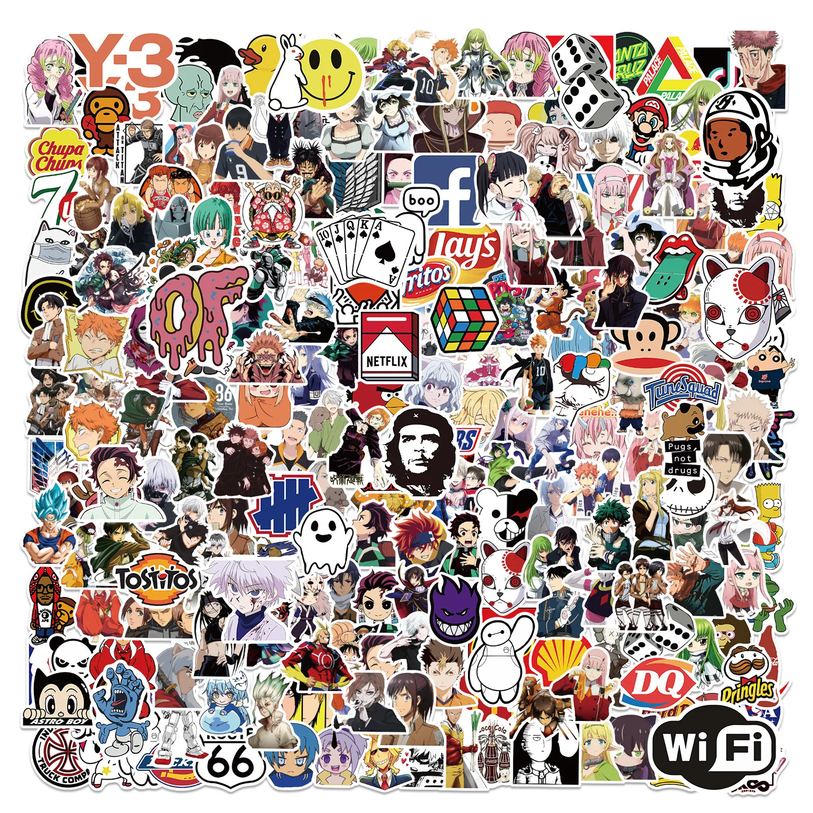 

10/50/100/200/300PCS Blood Animation Ghost Slayer Stickers Laptop Skateboard Phone Waterproof Decal Sticker Scrapbooking