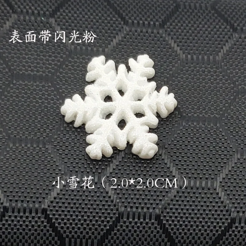5 шт. имитация блестящей снежинки мультяшная смола плоская задняя часть