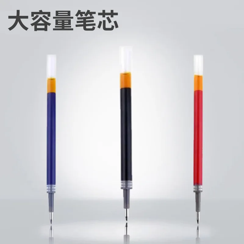 

1pcs Neutral pen refill press-type red, blue and black 0.5 bullet head large-capacity press signature water refill for refill