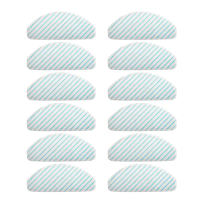 

12 Pack Microfiber Mopping Pads For ECOVACS DEEBOT OZMO T8 T8 AIVI Vacuum Cleaner Moping Cloths Rags Spare Parts