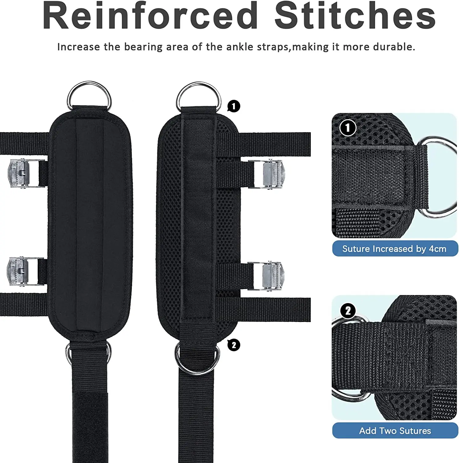 Регулируемые манжеты на щиколотке с D-образным кольцом для фитнеса спортивные