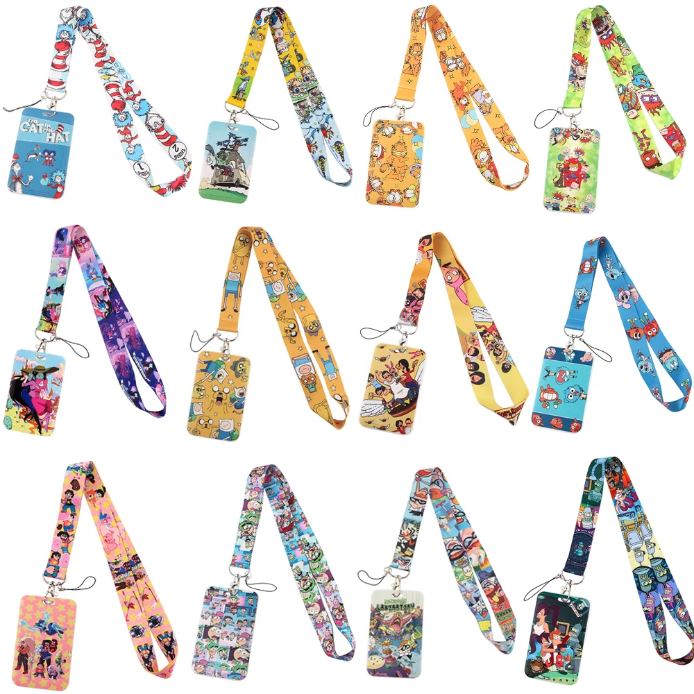 ca250 new fashion cartoon anime lanyard key strap for phone keys cartoon lanyards id badge with key ring holder free global shipping