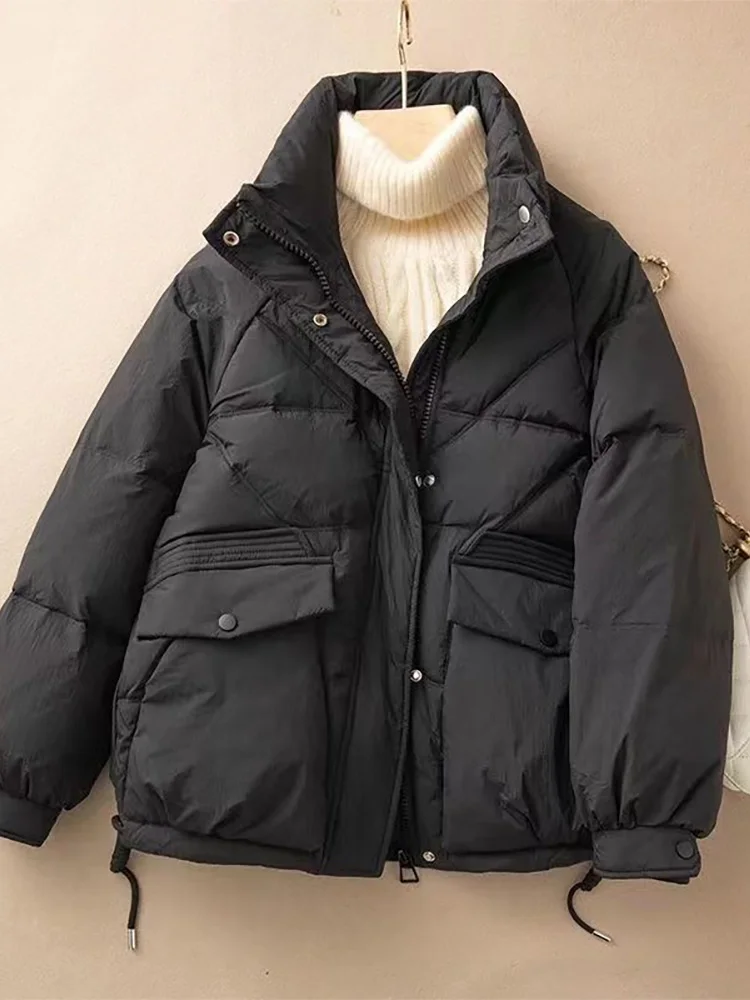 2024 зимнее новое модное женское пальто с хлопковой подкладкой короткий