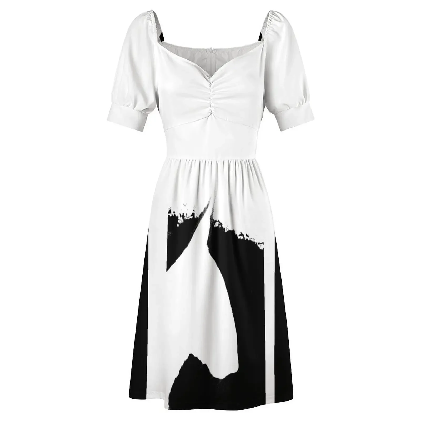 Красно-белое платье с головой бультерьера летнее женские вечерние платья 2024