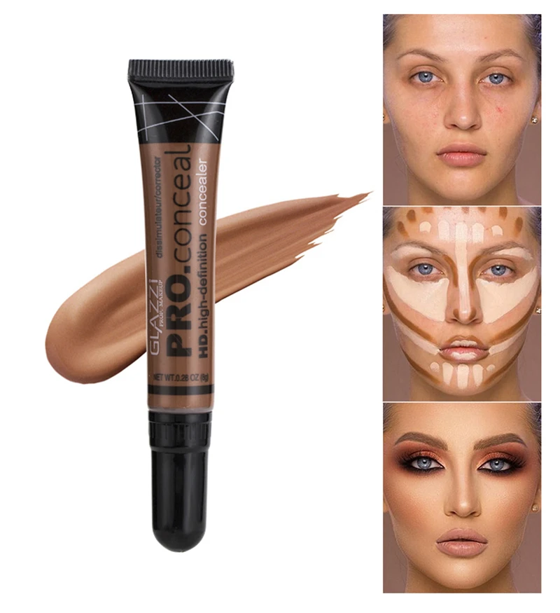 

Nude Makeup Facial Foundation Waterproof Cover Blemish Base Fluid Concealer Oil Control Lasting Brighten Skin BB Cream Cosmetics