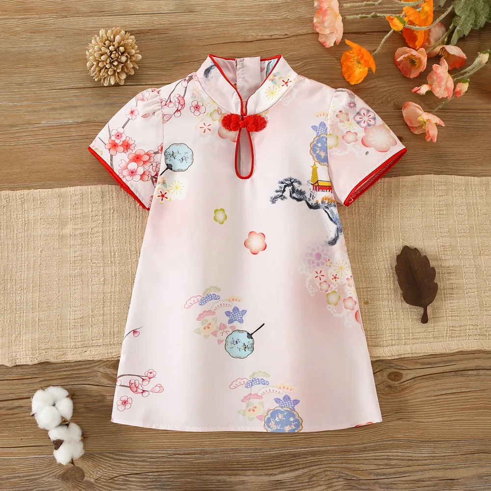 Платье в китайском стиле для девочек