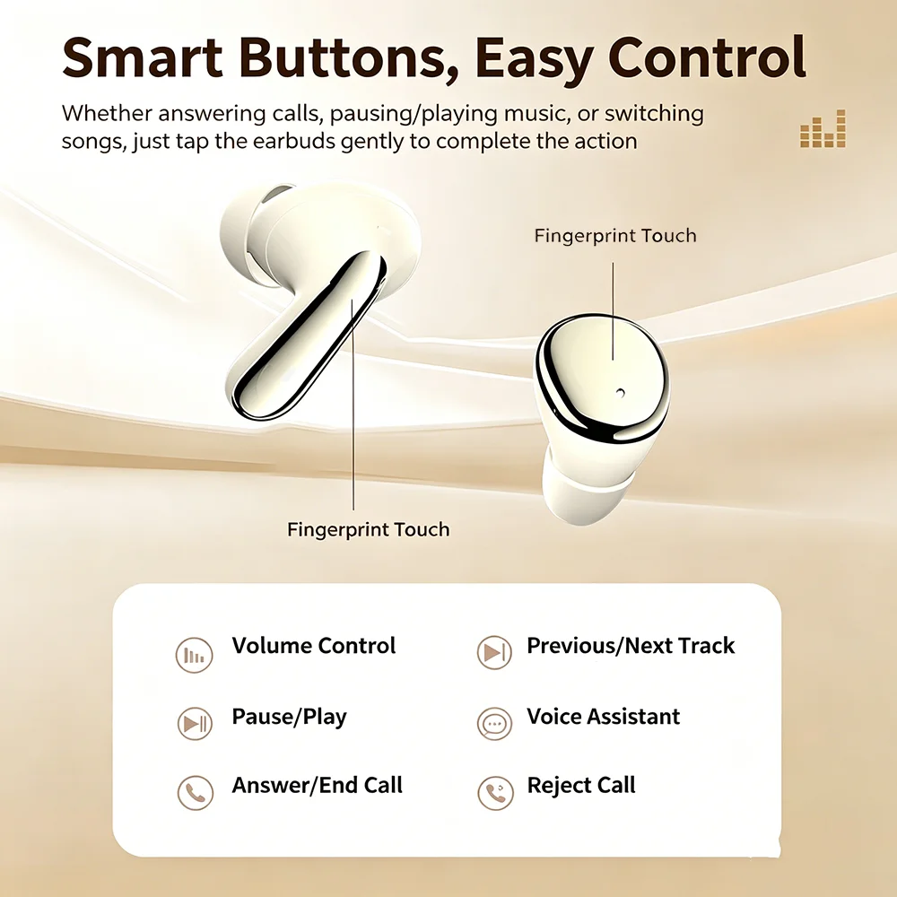 Фото KEBIDUMEI Bluetooth 6.0, 2 пары наушников-вкладышей, HIFI стереозвук, беспроводные наушники с низкой задержкой, игровые гарнитуры №3