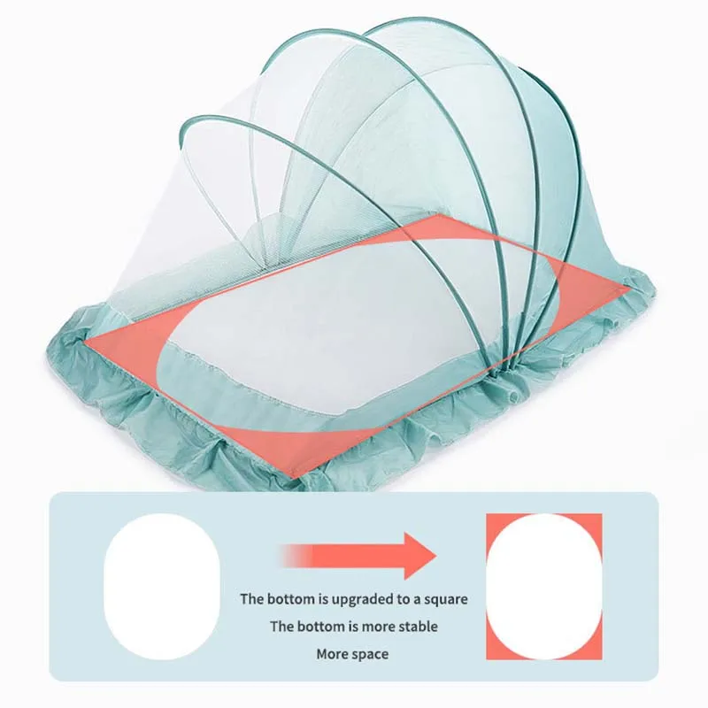Portable Baby Bed Mosquito Net Tent Foldable Crib Children Summer Cradle Bed Crib Sleeping Mosquito Net Sleeping Pad images - 6