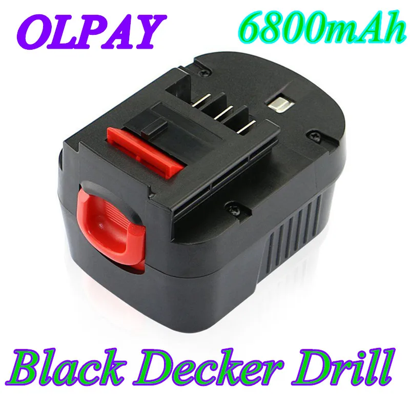 Аккумуляторная батарея 12 в 6800 мАч для Black & Decker A12 A12EX FSB12 FS120B A1712 HP12K HP12 Аккумуляторная батарея 12 в 6800 мАч для Black & Decker A12 A12EX FSB12 FS120B A1712 HP12K HP12