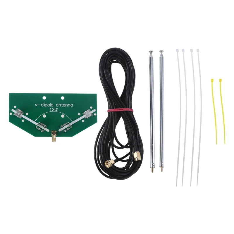 

78M-1 GHz Frequency Receive 137MHz Positive V Horn Antenna Rod V-dipole Oscillator DIY Kits with Cable New Dropship