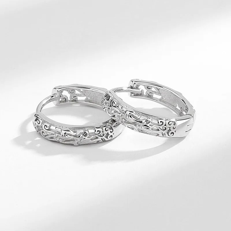 S925Стерлинговое серебро Good Fortune женские и зажимы для ушей национальные модные