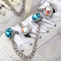 shoelace chain shoe buckle clips charms sneakers colorful crystal gemstone decoration ornaments pendant trend shoes accessories