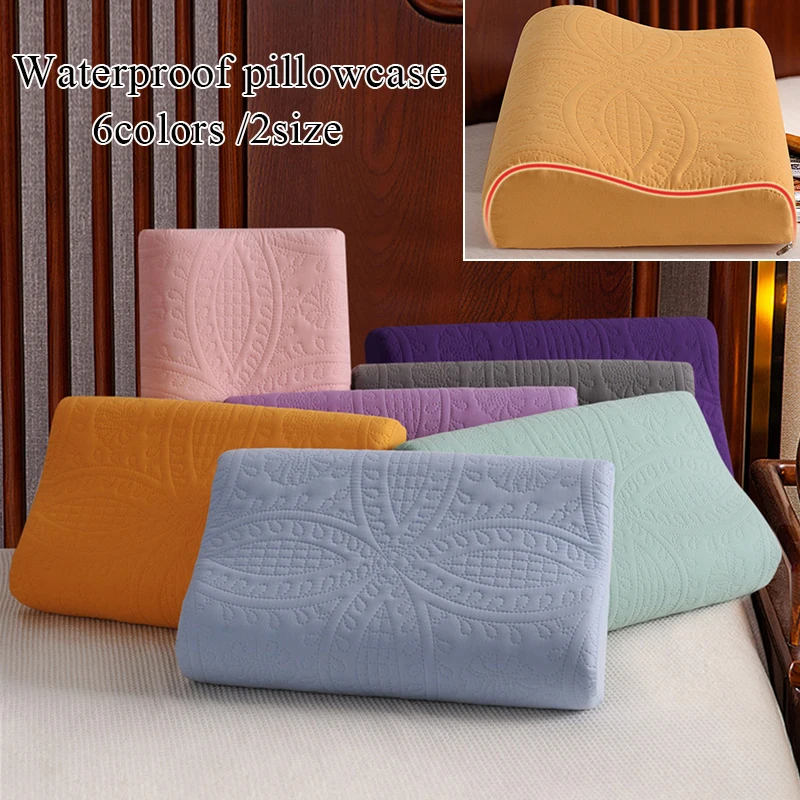 

Solid Color Pillowcase Memory Foam Embossing Pillow Case 50x30cm/60x40cm Memory Foam Pillowcases Neck Pain Sleeping Pillowcase