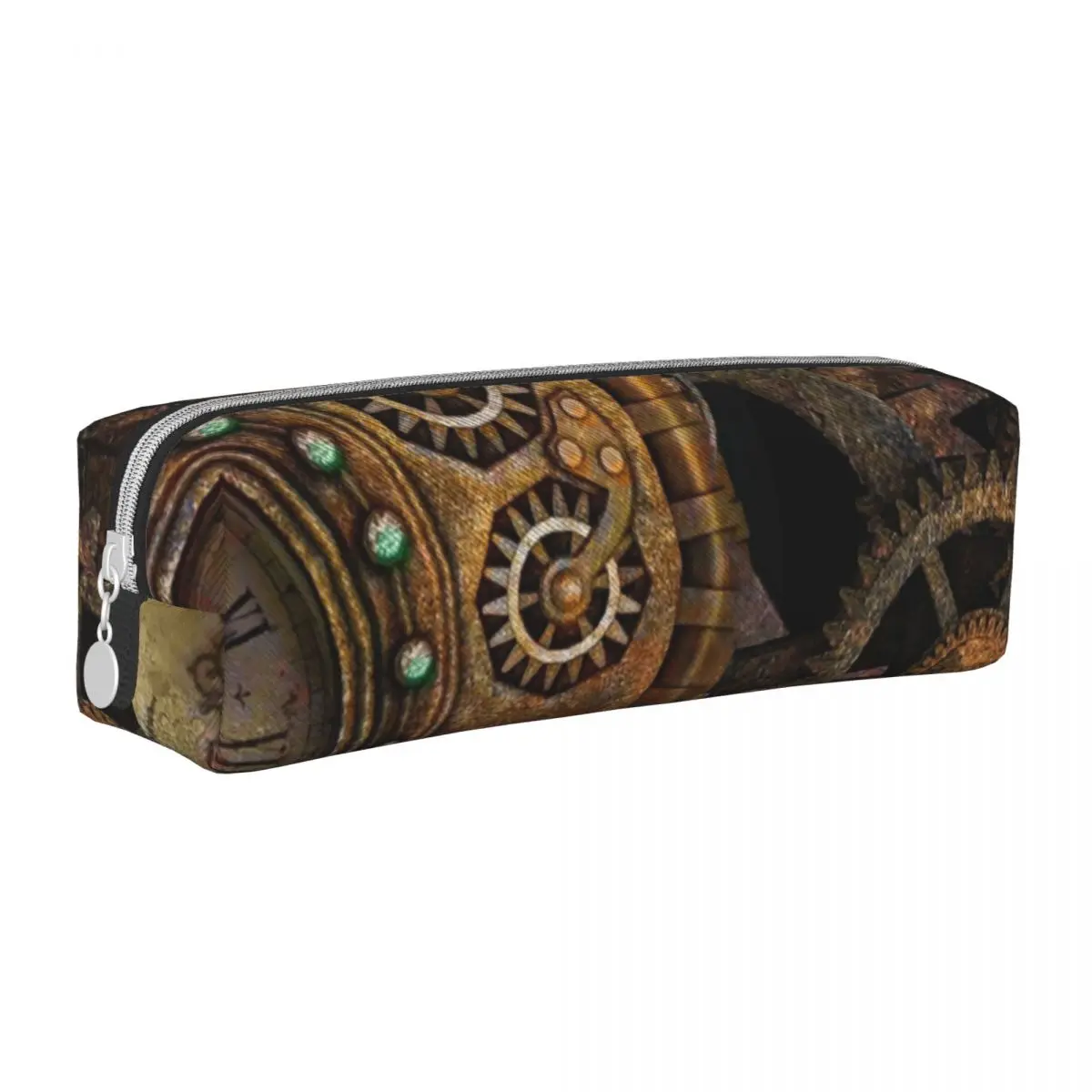 

Steampunk Square Pencil Case Victorian and Edwardian Styles Fashion Leather Pencil Box Elementary School For Teens ZipPen Bags