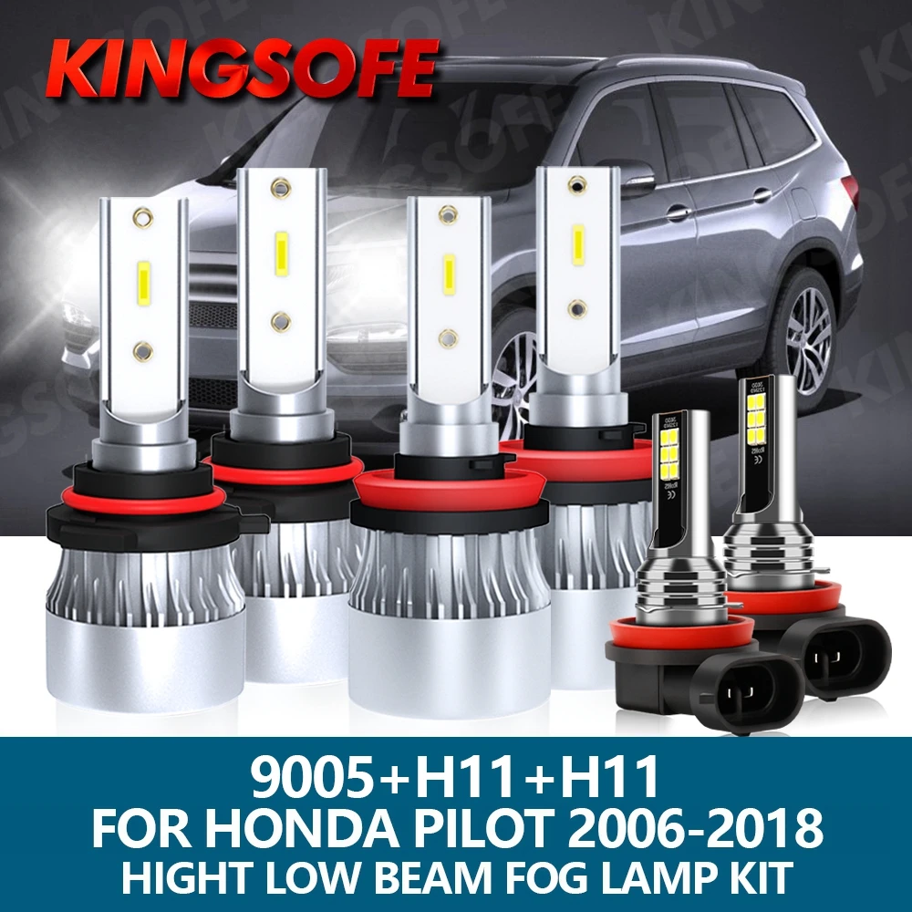 

Лампы головного света для Honda Pilot 9005-2006, 2018 лм, 6 шт.