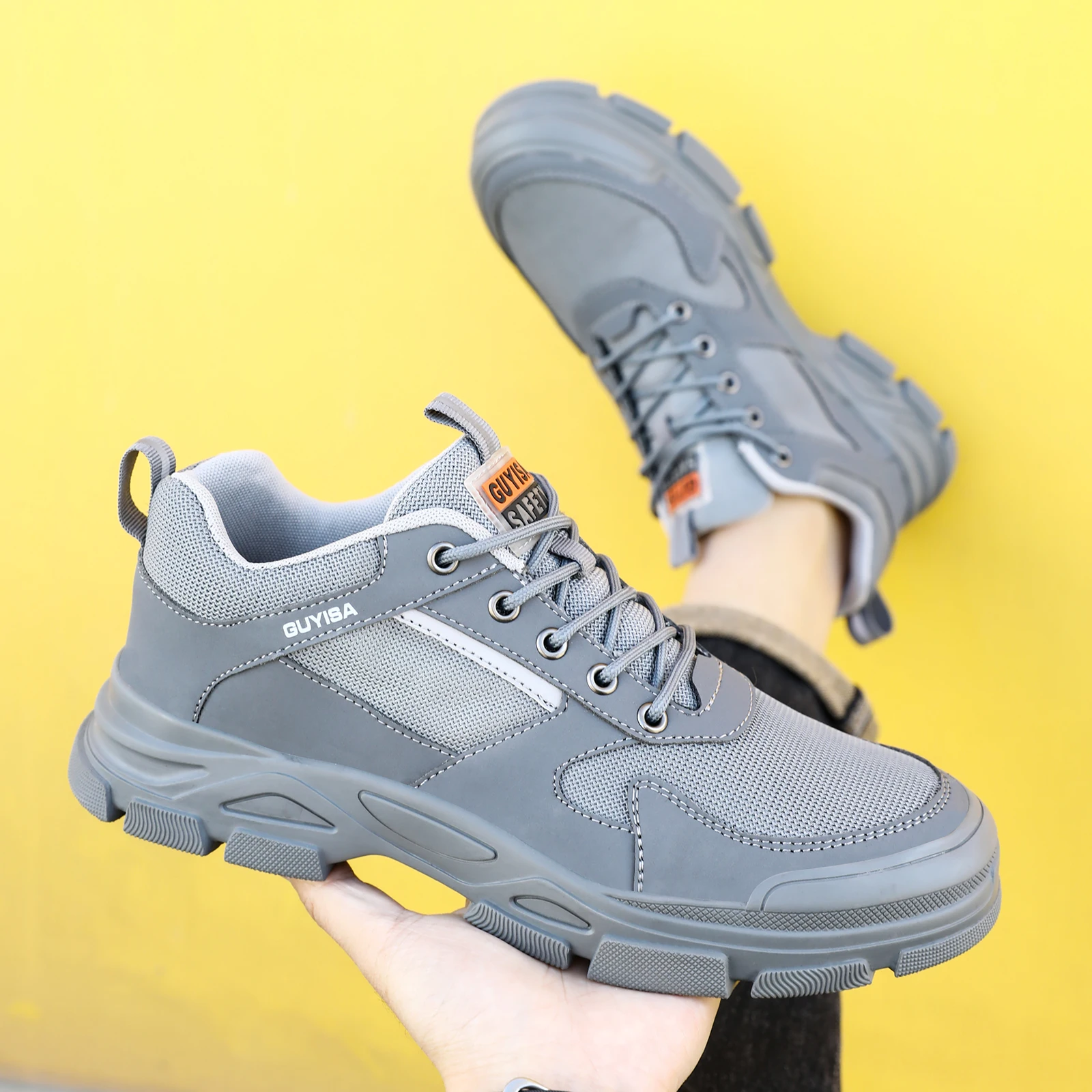 Стальной носок GUYISA Uomo защита от ударов и пирсинга Suola резистивная кожа