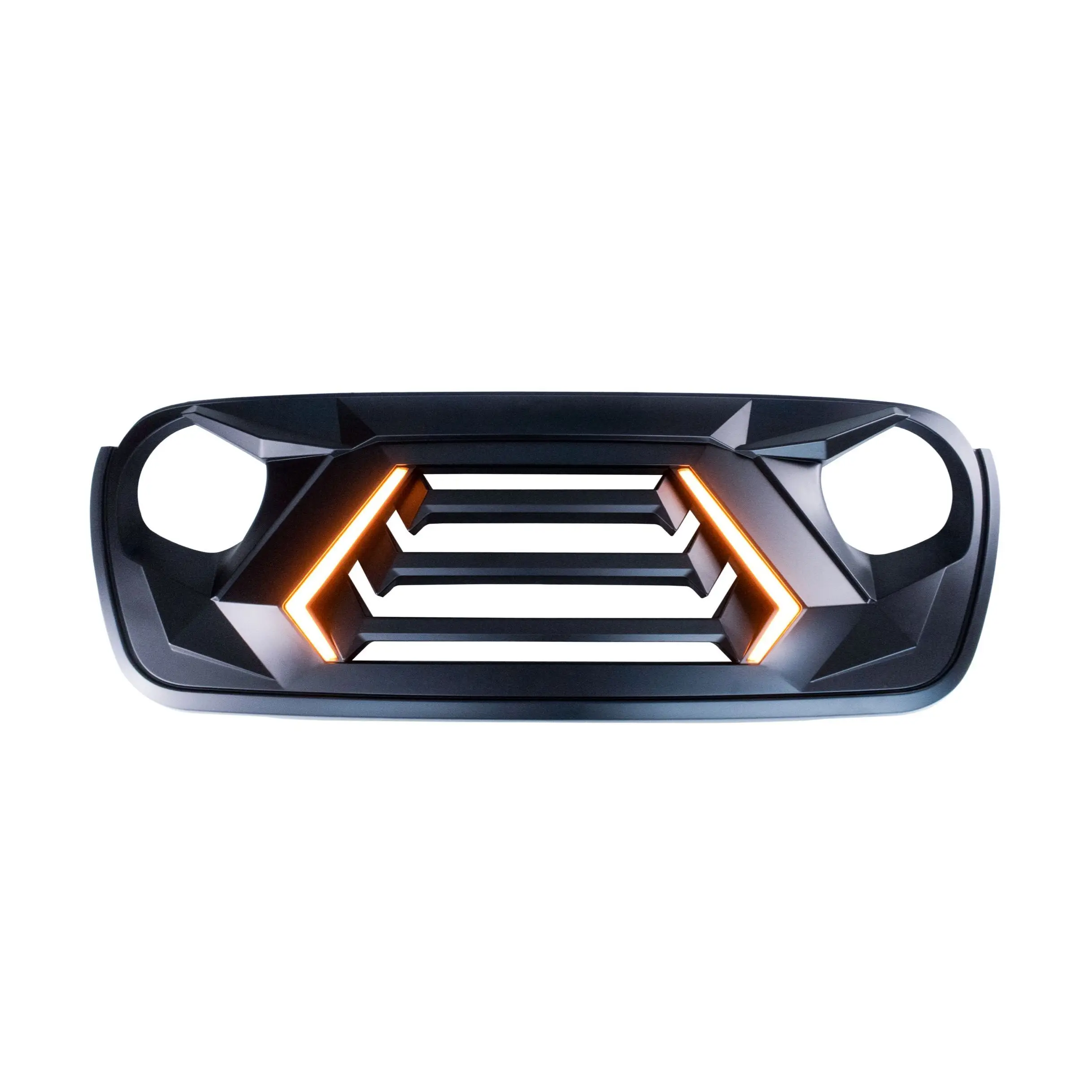 

N2 - Jeep Angry Face for front grille Upgrade with Amber / Daytime Light functions Design for Jeep JK / JL / JT Series